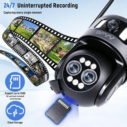 4K Security Camera Outdoor 10x Optical Zoom PTZ Dual Lens 2.4G/5G WiFi in Saudi Arabia
