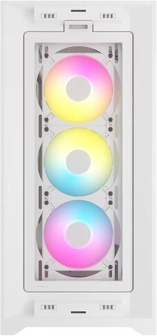 Velztorm 5000D Airflow Mid-Tower Case, 3 RGB Fans Lighting Controller, High-Airflow Design, RapidRoute Cable Management - White in Saudi Arabia