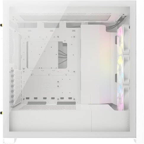 Velztorm 5000D Airflow Mid-Tower Case, 3 RGB Fans Lighting Controller, High-Airflow Design, RapidRoute Cable Management - White in Saudi Arabia