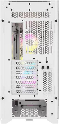 Velztorm 5000D Airflow Mid-Tower Case, 3 RGB Fans Lighting Controller, High-Airflow Design, RapidRoute Cable Management - White in Saudi Arabia