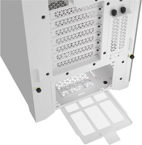 Velztorm 5000D Airflow Mid-Tower Case, 3 RGB Fans Lighting Controller, High-Airflow Design, RapidRoute Cable Management - White in Saudi Arabia