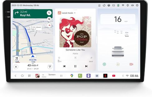 DUDUAUTO DUDU5 Universal Fit Radio Update 9.5" Touch Screen Stereo w/Carplay & Android Auto 8-Core 4GB+ 64GB Head Unit Navigation,Music,Radio etc. in Saudi Arabia
