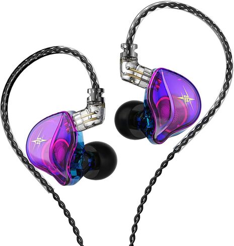 KASOTT QKZ ZXT in Ear Monitor Headphones, Wired Earphones Stereo Bass, HiFi Wired Earbuds, Dynamic Dual Driver Gaming Earbuds with Detachable Cable for Musicians, Singer (Black) in Saudi Arabia