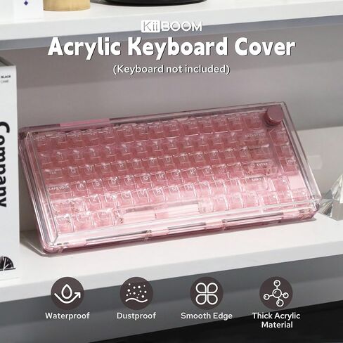 KiiBoom Phantom 81 V3 75% Upgraded Crystal Gasket Mechanical Keyboard with Acrylic Transparent Keyboard Dust Cover in Kuwait
