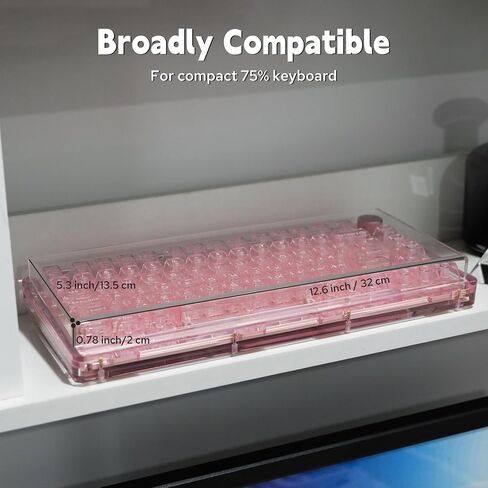 KiiBoom Phantom 81 V3 75% Upgraded Crystal Gasket Mechanical Keyboard with Acrylic Transparent Keyboard Dust Cover in Kuwait