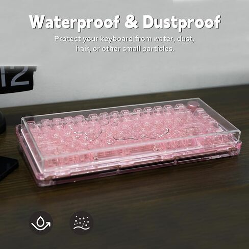 KiiBoom Phantom 81 V3 75% Upgraded Crystal Gasket Mechanical Keyboard with Acrylic Transparent Keyboard Dust Cover in Kuwait