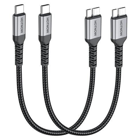 كابل محرك الأقراص الصلبة الخارجي Micro B إلى USB C بسرعة 10 جيجابت في الثانية، 1FT، عبوتان in Kuwait