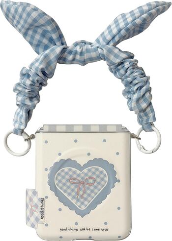 for Motorola Razr 2026/2025/2024 Case with Cute Bow Wristband Blue in Saudi Arabia