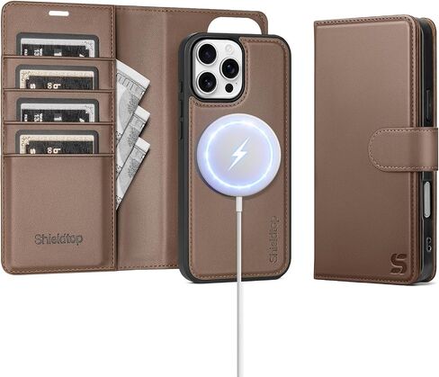 Shieldtop Compatible with MagSafe iPhone 16 Plus Wallet Case,Wine Red in Saudi Arabia
