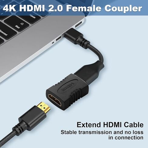 10 Pack HDMI Coupler Adapter Gold Plated, High Speed HDMI Coupler F/F Female to Female Adapter Black in Saudi Arabia