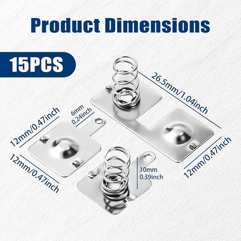 15Pairs Battery Springs, AA Battery Contacts Plate, 12x11 & 12x28mm in Kuwait