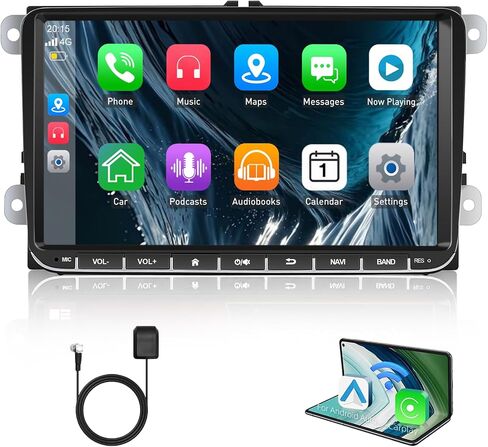 ESSGOO 4+64G Android 15 Car Radio Wireless CarPlay Android Auto for VW 5 6 in Kuwait