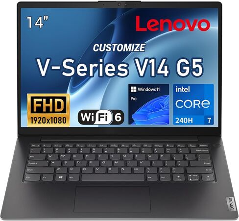 Lenovo V14 Business Laptop,Core 7 240H,Customized 16/64GB RAM,512GB/2TB SSD in Kuwait