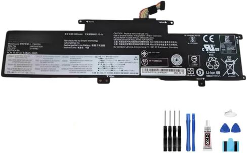 compatible For Lenovo L17C3P53 L17L3P53 ThinkPad L380 L390 Yoga S2 3rd Gen 01AV481/2/3 SB10K97625/26/27 LCD Display Touch Screen Digitizer Full battery L17M3P55 +Free Tools，For L17M3P55 battery in Kuwait