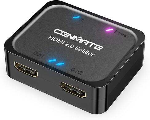 CENMATE 4K@60 هرتز HDMI 2.0 سبليتر 1 في 2 خارج، مرآة فقط in Saudi Arabia
