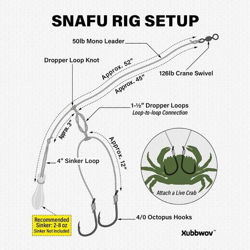 6-Pack Snafu Rig for Blackfish Tautog in Kuwait
