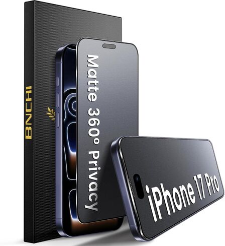 2 Pack for iPhone 17 Air 360°Privacy Matte Screen Protector, Horizontal and Vertical All Around Anti-Spy 9H Tempered Glass Film, Anti-Glare, Smooth as Silk, Scratch Resistant in Saudi Arabia