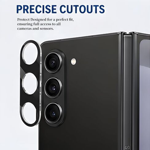 Privacy Screen Protector for Samsung Galaxy Z Fold 8, [1 Set] Anti-Spy TPU Inner Film + Tempered Glass Back Film + Camera Lens Protector, Case Friendly in Saudi Arabia