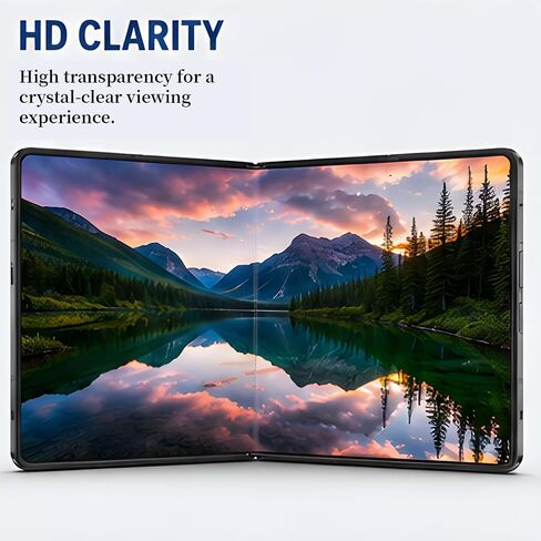 Privacy Screen Protector for Samsung Galaxy Z Fold 8, [1 Set] Anti-Spy TPU Inner Film + Tempered Glass Back Film + Camera Lens Protector, Case Friendly in Saudi Arabia