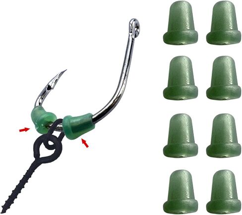 50Pcs Carp Fishing Hook Stops Beads Carp Accessories Rubber Lures Stoper Boilie Stop Terminals Tackle Tool in Saudi Arabia