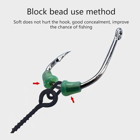 50Pcs Carp Fishing Hook Stops Beads Carp Accessories Rubber Lures Stoper Boilie Stop Terminals Tackle Tool in Saudi Arabia