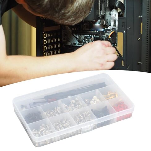 Stainless Steel Computer Screw Assortment Kit Motherboard Standoffs Screws with Screwdriver Washer Cleaning Brush for DIY PC Installation and Repair in Saudi Arabia