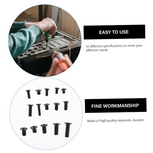 LABRIMP Countersunk Head Screws and Black Stainless Steel for Rust-Proof and Wear-Resistant Replacement Laptop Screws Assortment Kit, Light Weight Computer Case Hard Drive in Kuwait