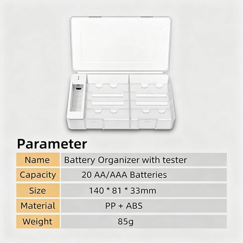 20 AA AAA Battery Storage Organizer Box Container with Tester in Saudi Arabia