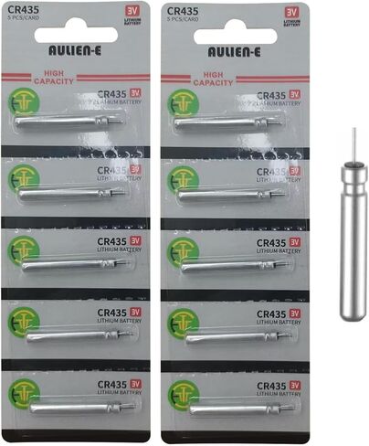 CR435 BR435 435 Lithium Pin Type Cell 3V Lithium Batteries for Fishing Lures, Fishing Bobbers, Pen Lights, Arrow Nocks, Fishing Floats, Pole Lights & LED Flashers (10) in Kuwait