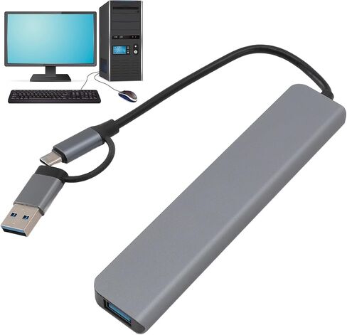 8 in 1 USB to USB C Adapter, USB Extension Cable Multifunctional Card Reader USB 3.0 Docking Station for Phone Tablet in Saudi Arabia