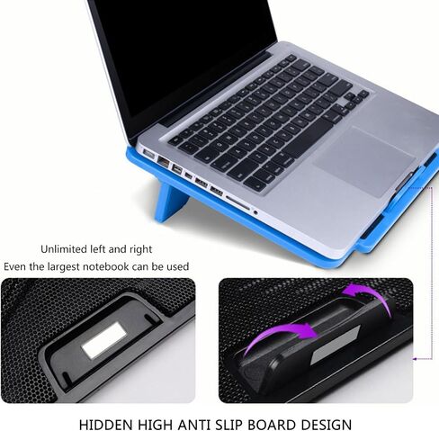 LED Gaming Laptop Cooling Pad Laptop Cooling Stand External Fan with 2 USB Port for Fan Coolers Stand in Saudi Arabia