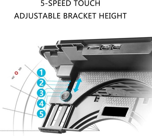 LED Gaming Laptop Cooling Pad Laptop Cooling Stand External Fan with 2 USB Port for Fan Coolers Stand in Saudi Arabia