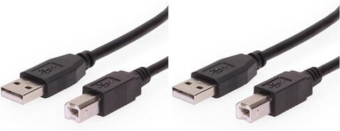 USBGear USB A to B Cable, USB Printer Cable, 2ft, Black, 480Mbps in Saudi Arabia