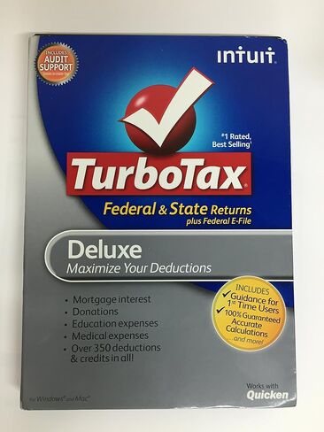 TurboTax 2012 Deluxe Federal وE-File PLUS State للكمبيوتر الشخصي وMAC الجديد in Kuwait