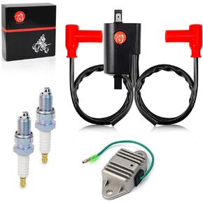Ignition Coil Pack and spark plug Voltage Regulator Compatible with YAMAHA Banshee 350 1987-2006