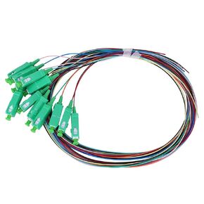 Fiber Pigtail, 12 Strand Fiber Optic Pigtail SC Fiber Pigtail Fiber SC Pigtail Single Mode Fiber Pigtail Cable 12-Cores SC/APC-0.9mm for Networks Communication System