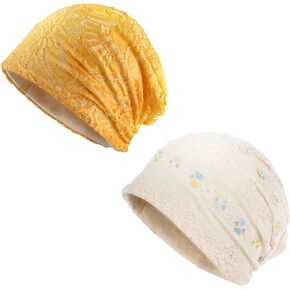 30th floor Baggy Skull Beanie Hat for Men Women, Soft Stretch Slouchy Sleep Cap