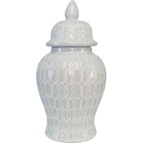 Elemental Jar- Handmade and Hand Painted in Multi-Tonal Shades of Cream, Taupe, & Gray (29-999)
