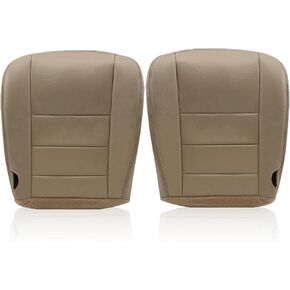 Driver & Passenger Bottom Leather Seat Cover Compatible with F-Series 250 350 450 550 XL XLT STX FX4 2002-2007