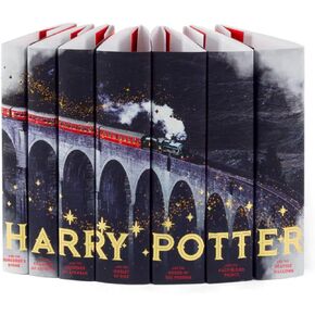 Juniper Books - Harry Potter Series - Train Design Metallic Gold - Book Covers Only for Hardcover Harry Potter Books Set - Books NOT Included