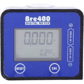 HURRISE Flow Water Sensor Meter, 1/2" Flow Meter Oil Flow Meter Counter Gauge LCD Display 1% High Accuracy for Gasoline Blue