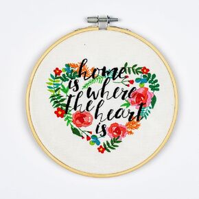 DUTCH STITCH BROTHERS Butterflies Embroidery Starter Kit with Pattern and Instructions. Stamped Embroidery Kits with Embroidery Clothes with Pattern. 6" Embroidery Hoop