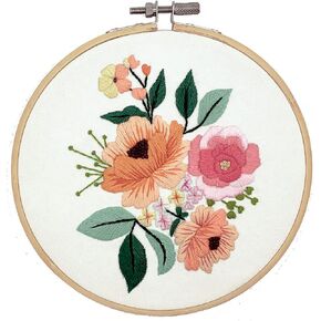 مجموعة أدوات تطريز القمر من DUTCH STITCH BROTHERS مع نمط وتعليمات. أطقم تطريز مختومة مع ملابس مطرزة بنمط. طوق تطريز مقاس 6 بوصة