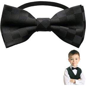 Kids Bow Tie, Black/Red Bow Ties for Boys Girls, Clip on Toddler Kids Bow Tie for Shirt