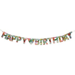 شركة RIFLE PAPER CO. لافتة عيد ميلاد سعيد (52 بوصة طول × 4.375 بوصة ارتفاع، تزيين للمناسبات والاحتفالات والعطلات والحفلات، نمط أنيق)، حفلة الحديقة