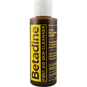 Betadine Skin Cleanser, 4 Ounces, Antiseptic Hand Wash