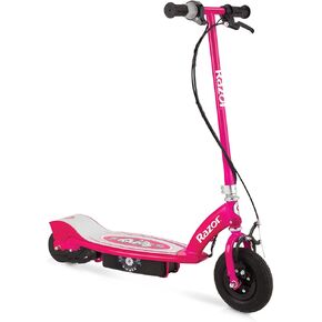 Razor E100 Electric Scooter for Kids Ages 8 and Up - 8" Air-filled Front Tire, Hand-Operated Front Brake, Up to 10 mph and 40 min Continuous Ride Time