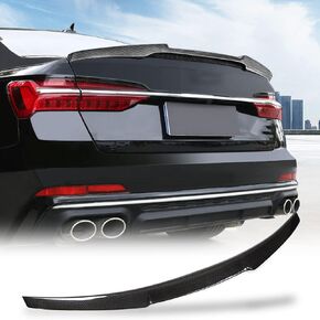 A6 Carbon Fiber Trunk Spoiler for Audi A6 C8 Base & Sline S6 Sedan 2019-2023 Trunk Lip Spoiler Rear Wing Spoiler HighKick Body Kits Factory Outlet