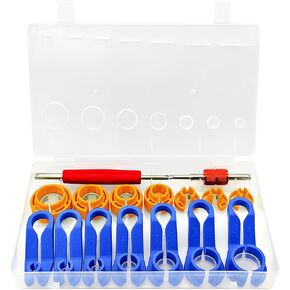 Osilly 16PCS Car Fuel Line Disconnect Removal Tool Set, Automotive Transmission Oil Cooler Line Master Quick Disconnect Tool, Compatible with 1/4 5/16 3/8 1/2 5/8 3/4 7/8 Inch, Universal Fit