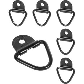 6 Pack Cargo Tie Down Anchors Hooks,Car Accessories Heavy Duty Steel V Ring Bolts,Tie Down Rings,Truck Bed Tie Down Anchors Rings Trailers Hook,Anchors Hooks for Truck,Trailer,Warehouse,Boat